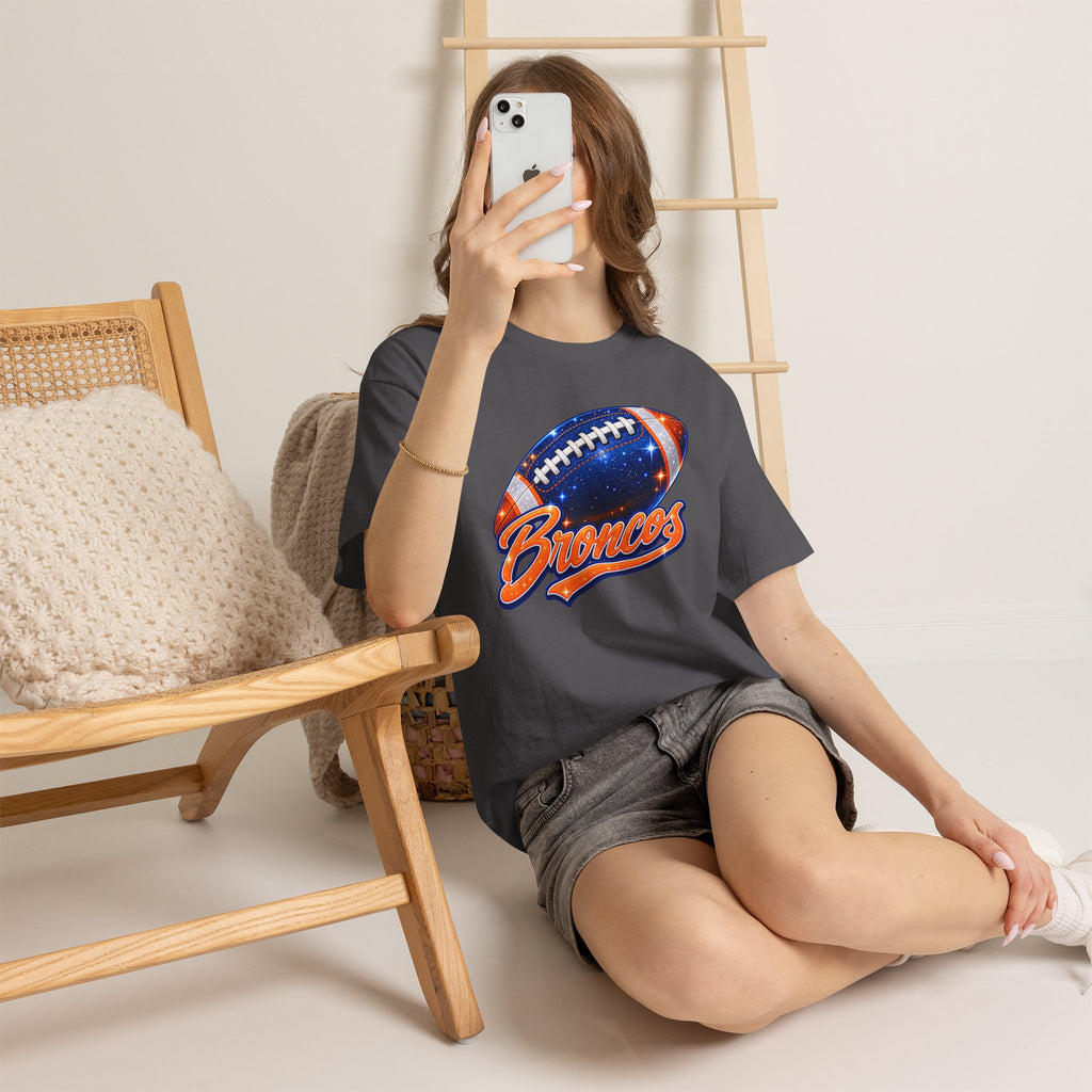 Broncos Football T-Shirt — Galaxy Football Graphic Tee