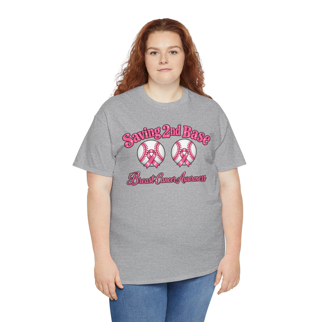 Saving 2nd Base Breast Cancer Awareness T-Shirt