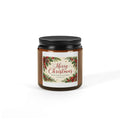 Merry Christmas White Sage and Lavender Scented Soy Candle – Festive Holiday Gift