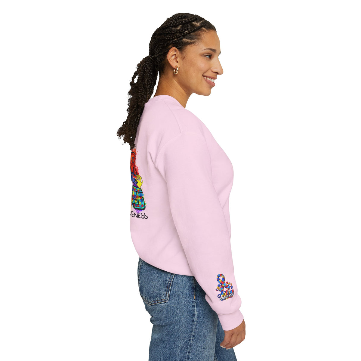 Autism Awareness Crewneck Sweatshirt — Color Outside the Lines Design