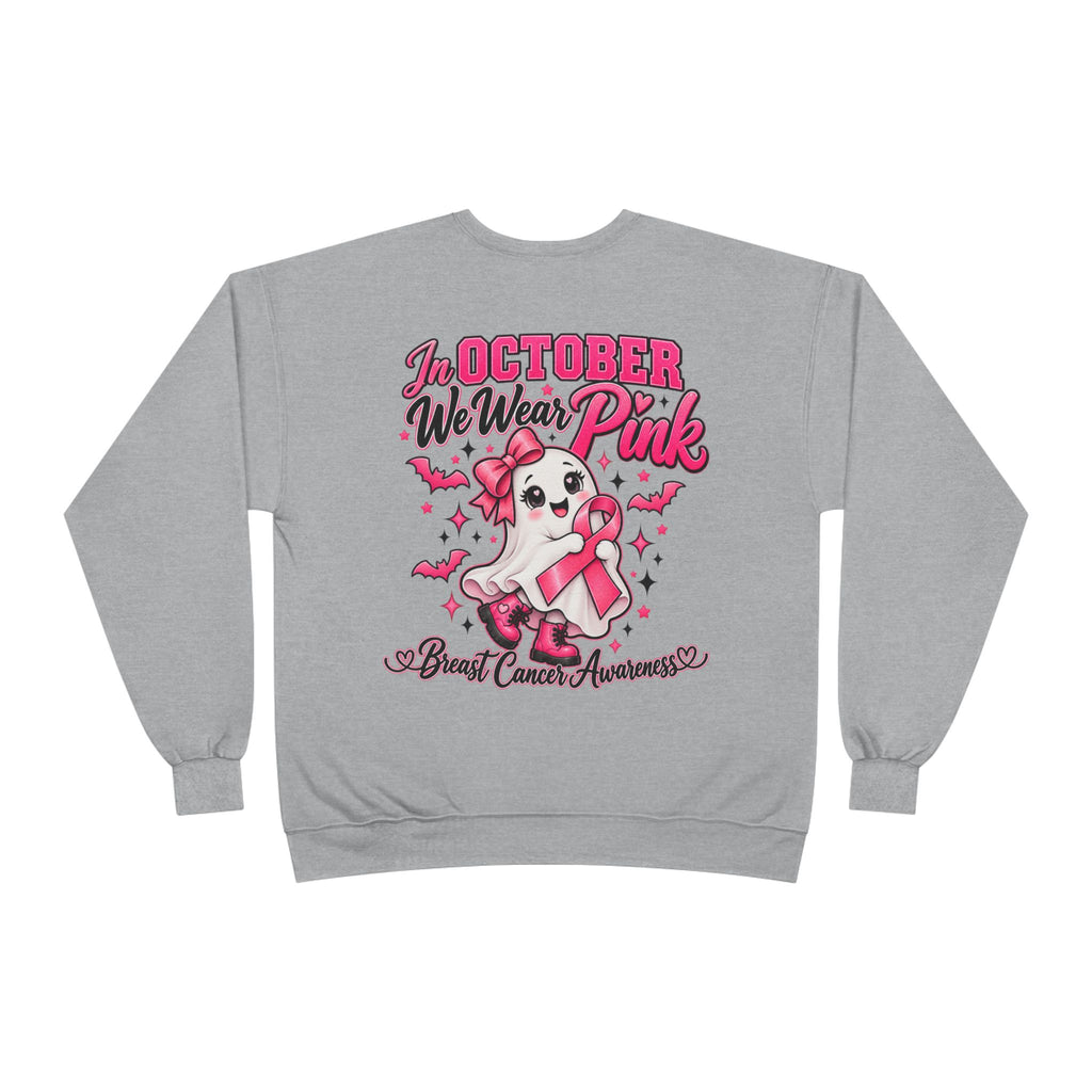 Breast Cancer Awareness Crewneck Sweatshirt – "In October We Wear Pink"