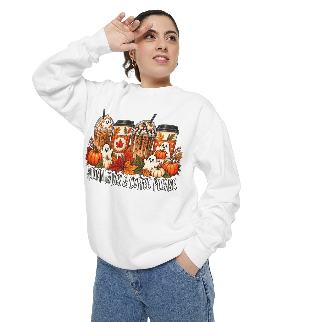 Pumpkin Spice Coffee Sweatshirt — Fall Coffee Lover Graphic Sweatshirt