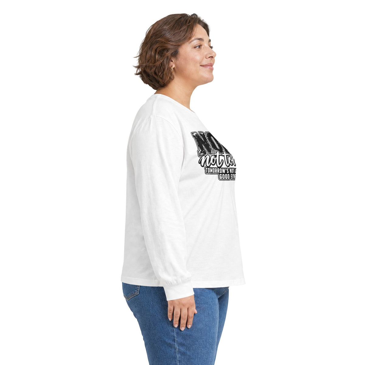 Nope Not Today Long Sleeve Tee — Funny Sarcastic Graphic Shirt