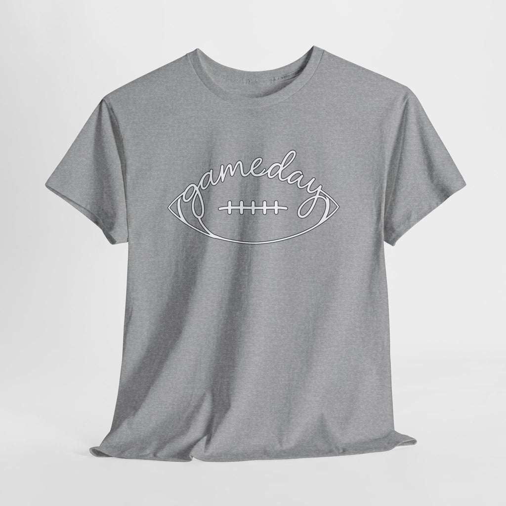 Gameday Football Tee — 'gameday' Script Football Graphic T-Shirt
