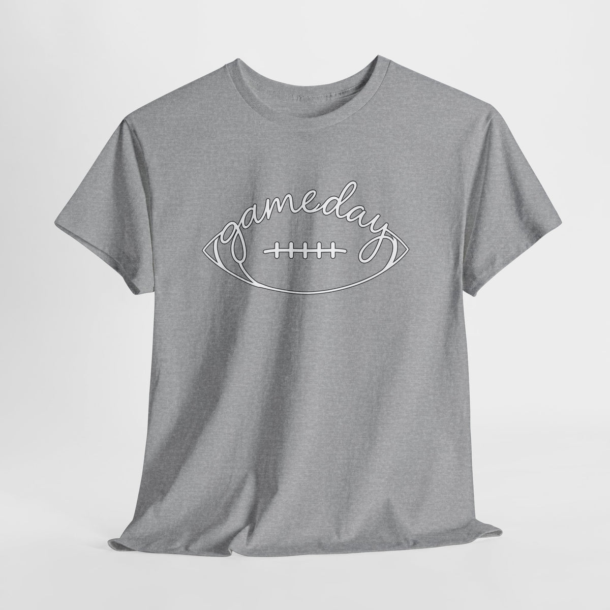 Gameday Football Tee — 'gameday' Script Football Graphic T-Shirt