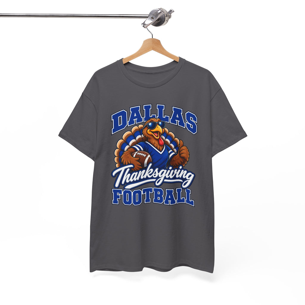 Dallas Thanksgiving Football T-Shirt — Turkey Mascot Game Day Tee