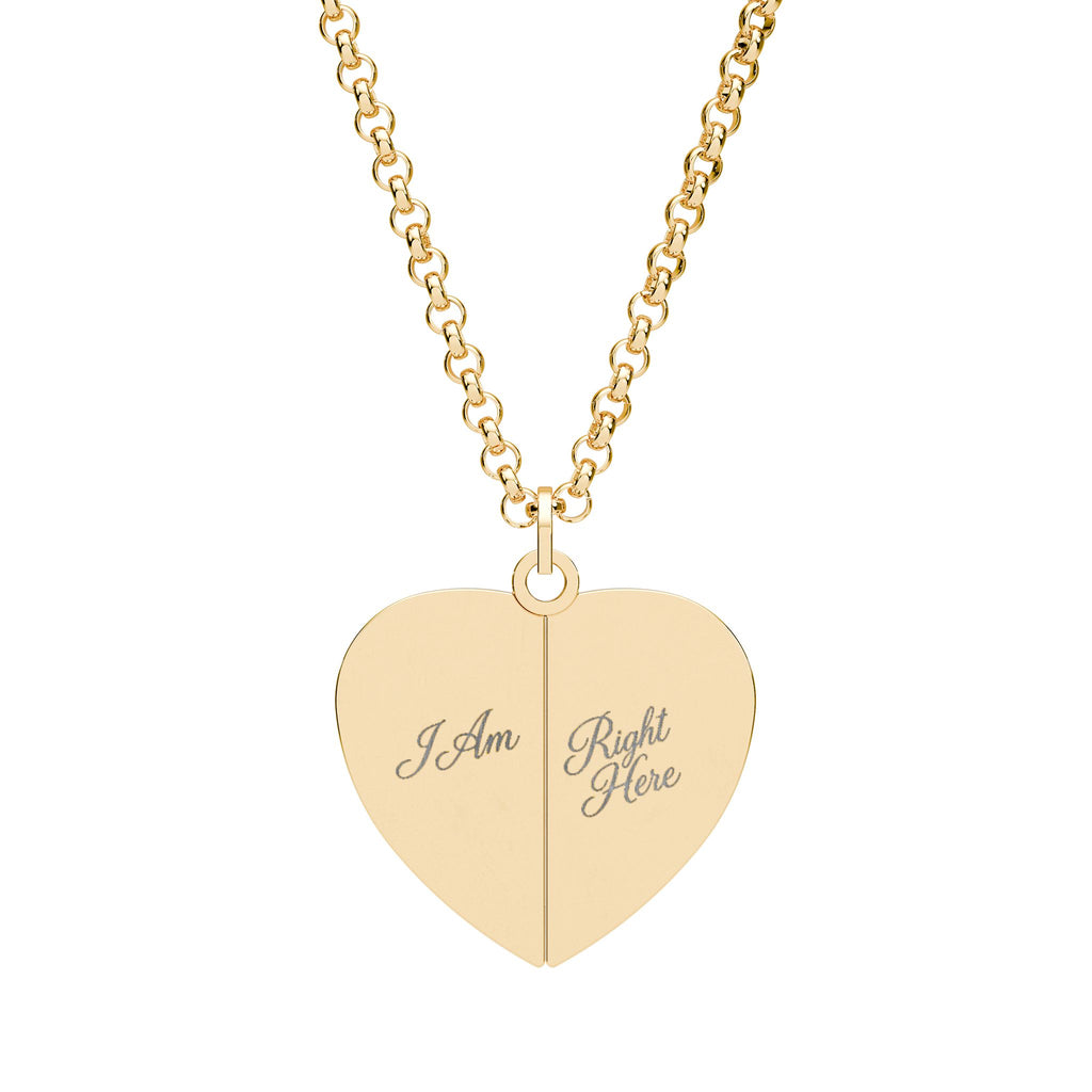 Engravable Hidden Message Heart Necklace — Secret Love Locket Jewelry