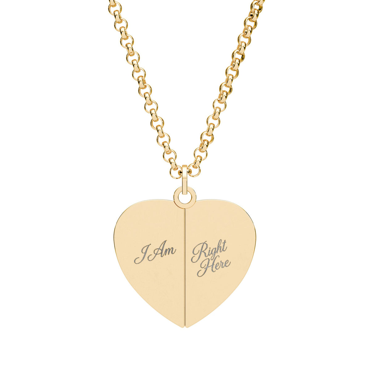 Engravable Hidden Message Heart Necklace — Secret Love Locket Jewelry