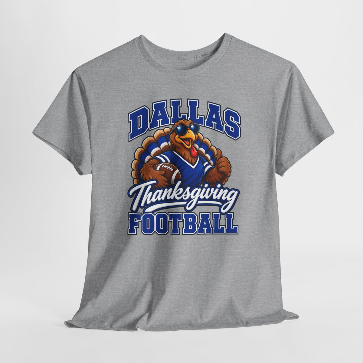 Dallas Thanksgiving Football T-Shirt — Turkey Mascot Game Day Tee