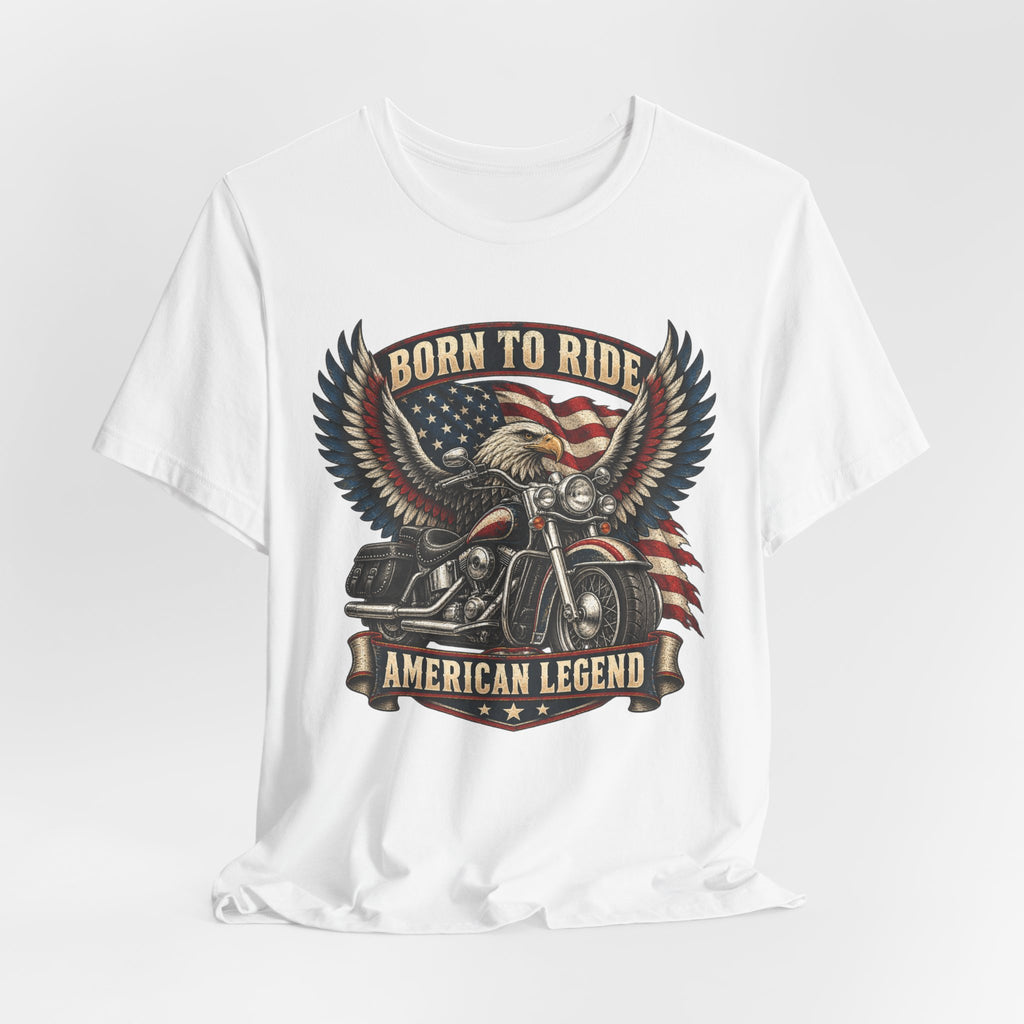 Born to Ride Eagle Motorcycle Tee — American Legend Patriotic T-Shirt