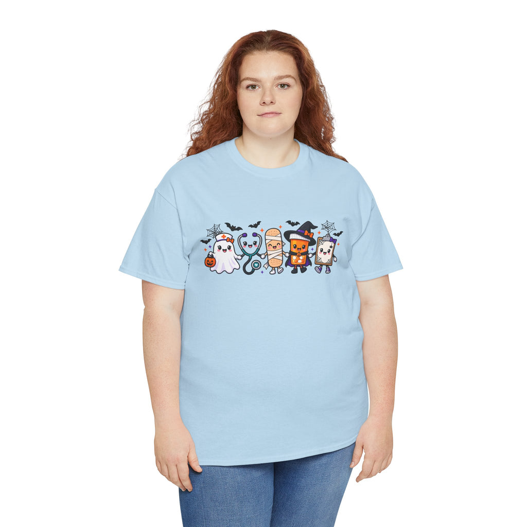 Halloween Candy Characters Tee — Cute Trick-or-Treat Ghosts & Candy Corn Shirt