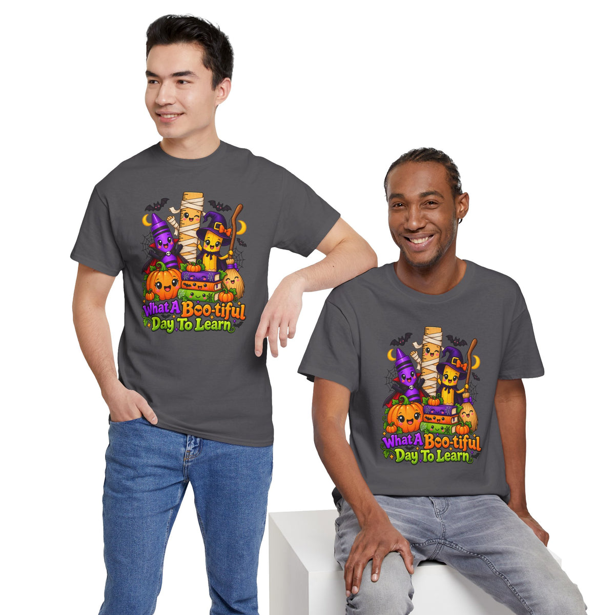 Halloween Teacher Tee — "What A Boo-tiful Day To Learn" Kids' Classroom Shirt