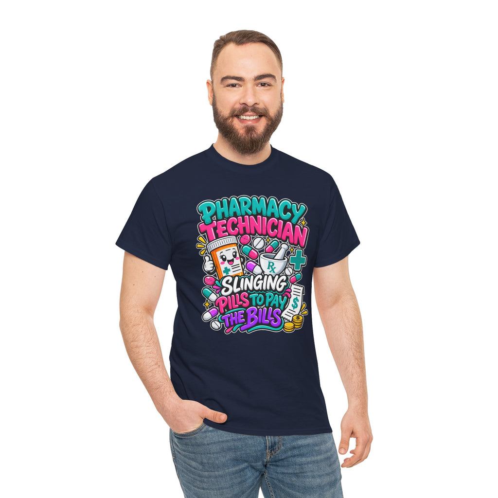 Pharmacy Technician T‑Shirt — "Slinging Pills to Pay the Bills" Graphic Tee