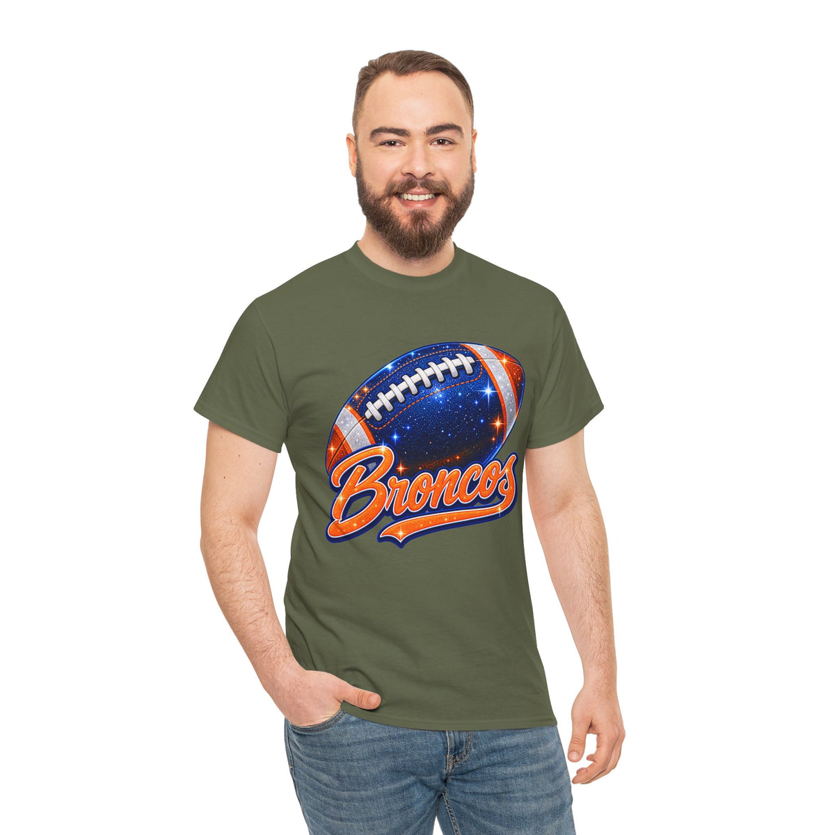 Broncos Football T-Shirt — Galaxy Football Graphic Tee