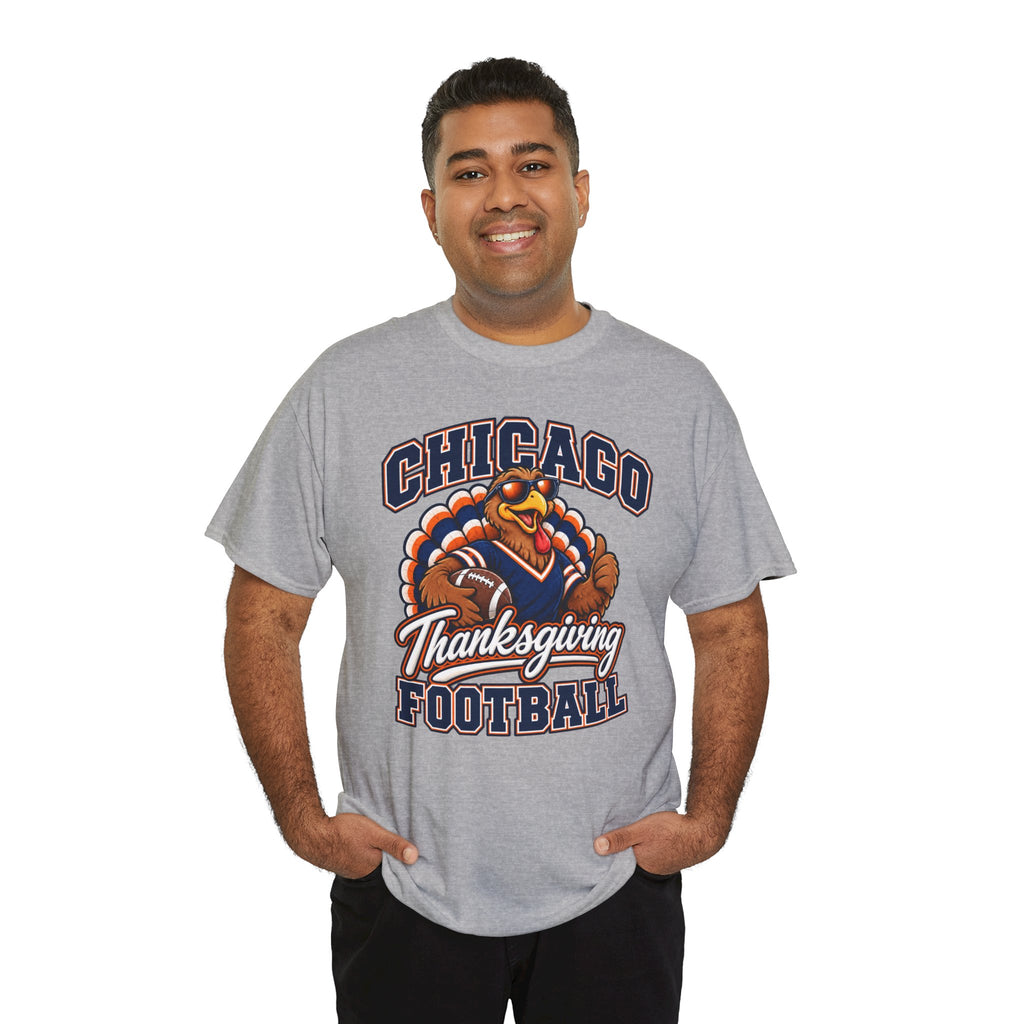 Chicago Thanksgiving Football T-Shirt — Turkey Mascot Game Day Tee