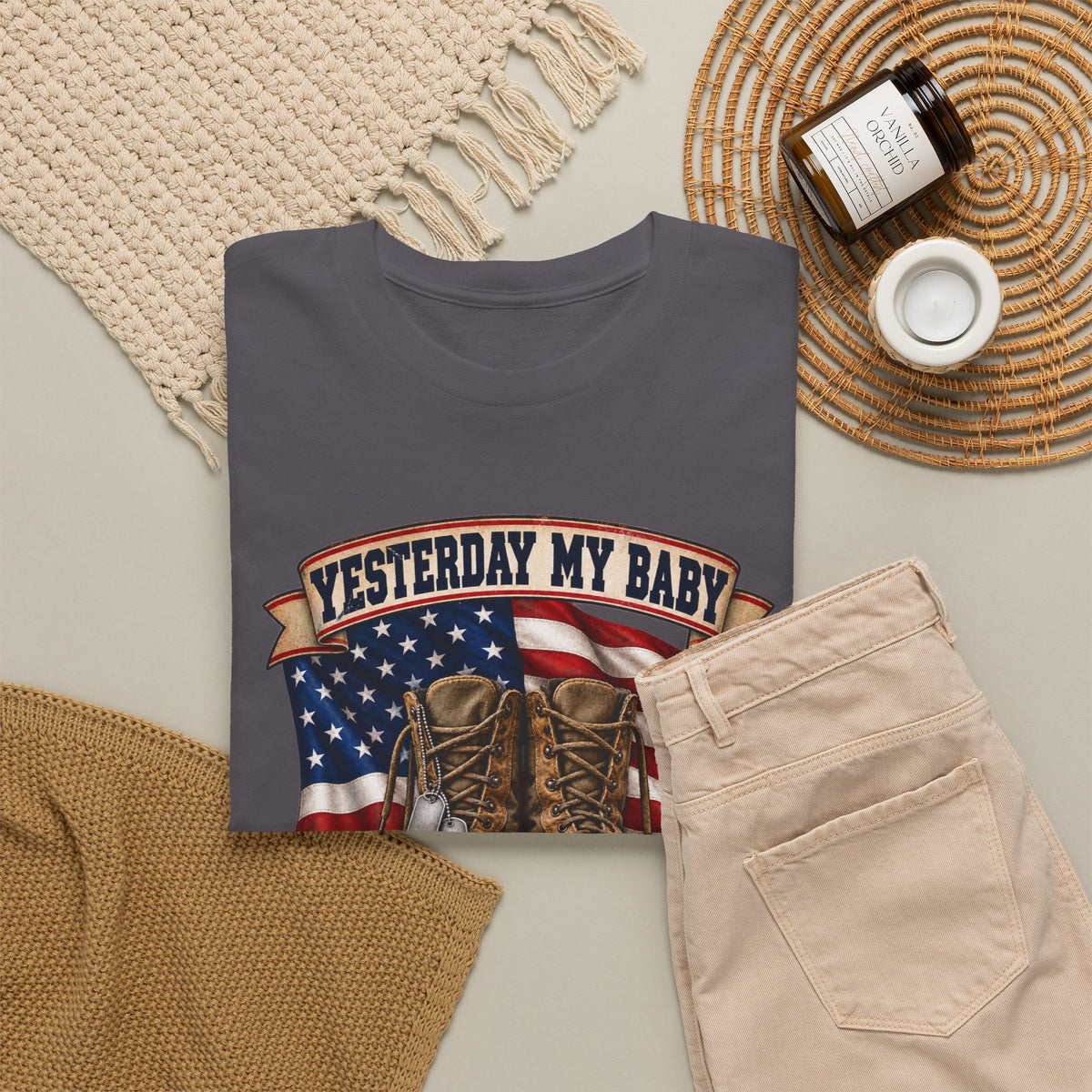 Yesterday My Baby, Today My Hero Military Tribute Tee