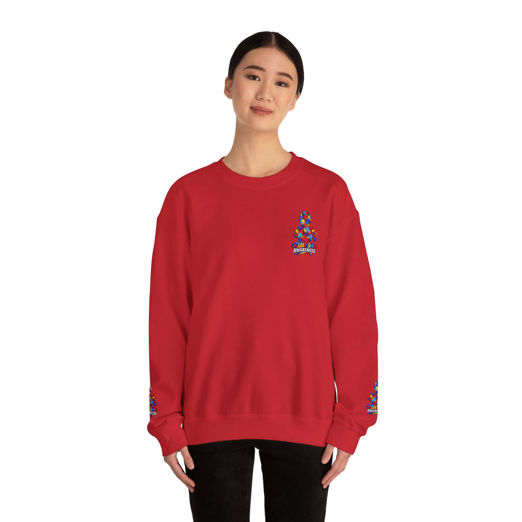 Autism Awareness Crewneck Sweatshirt — Color Outside the Lines Design