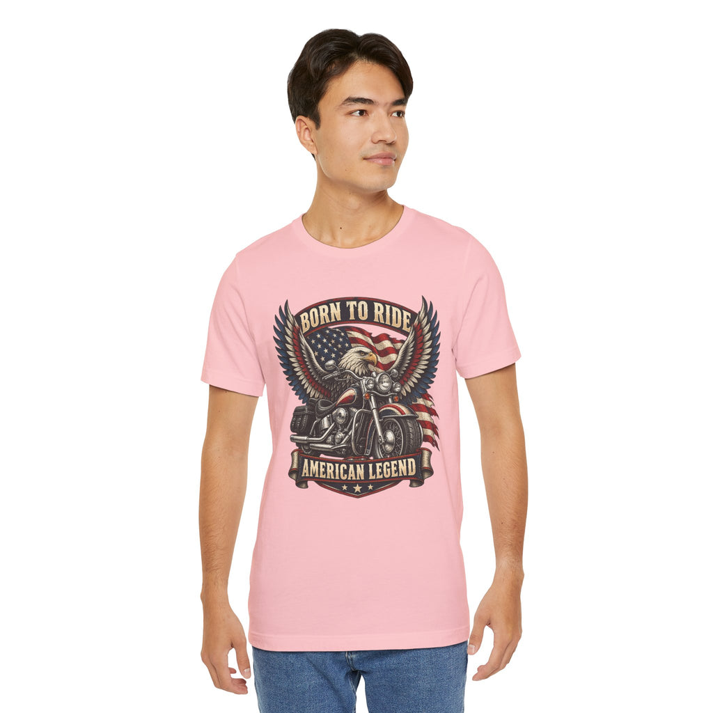 Born to Ride Eagle Motorcycle Tee — American Legend Patriotic T-Shirt