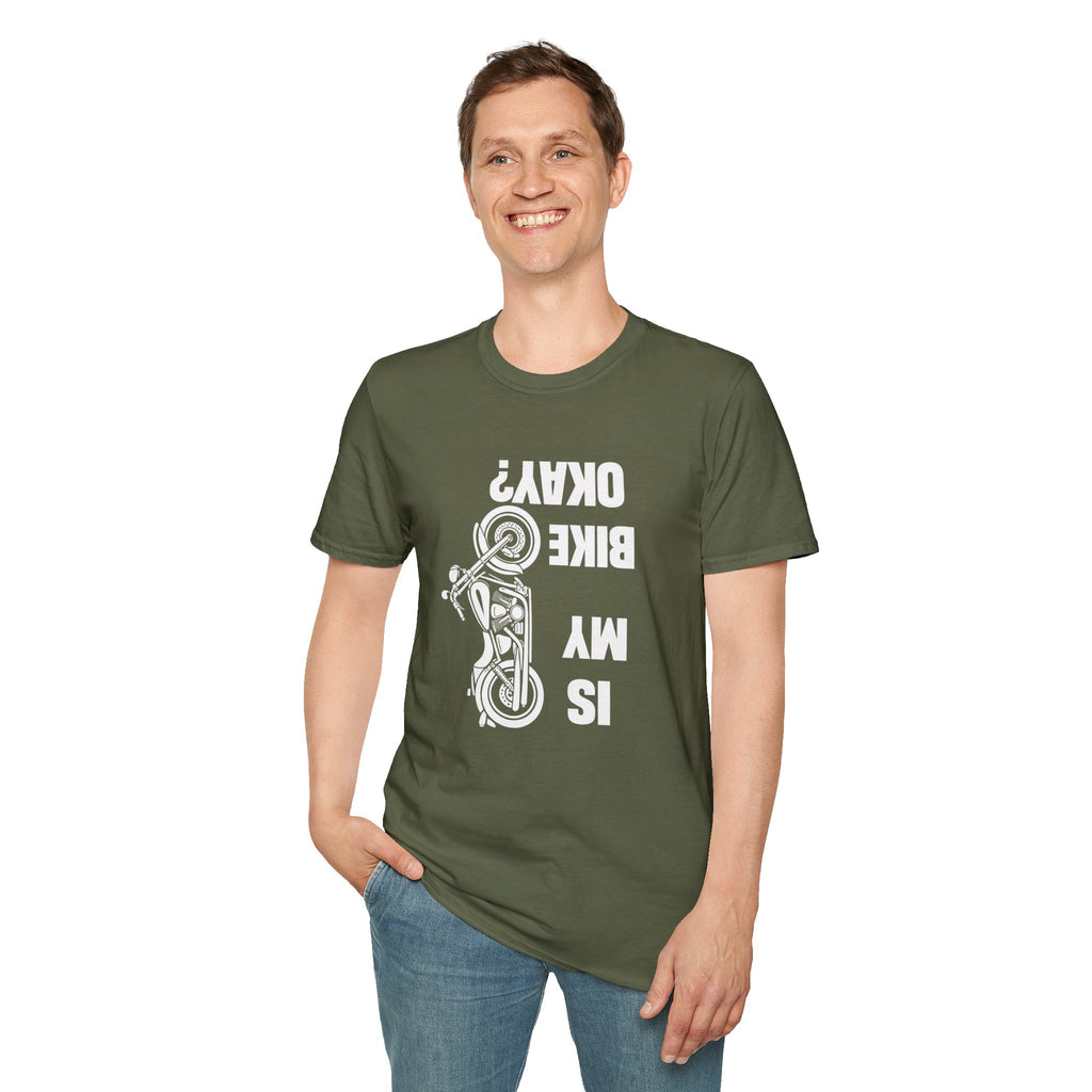 Motorcycle T‑Shirt — "Is My Bike Okay?" Bold Biker Tee