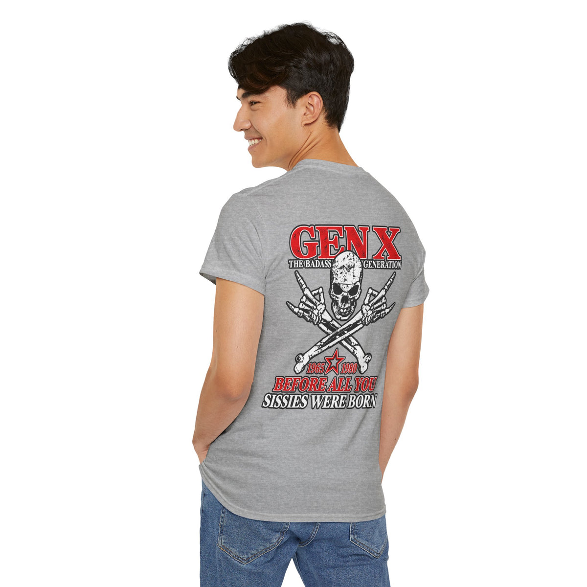 Gen X T‑Shirt — "The Badass Generation" Skull & Crossbones Retro Tee