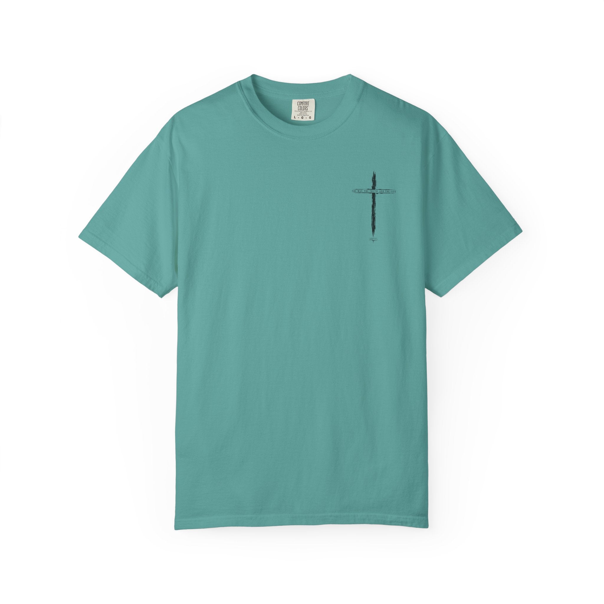 Christian Cross T-Shirt — 'The Way, The Truth, The Life' Religious Tee