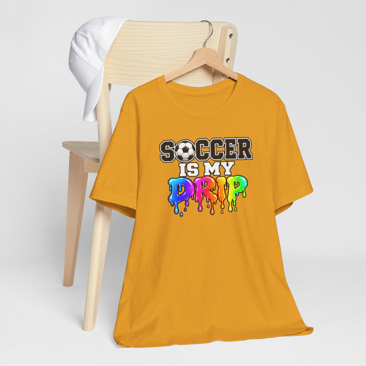 Soccer Is My Drip T-Shirt — Colorful Rainbow Drip Soccer Tee for Players & Fans