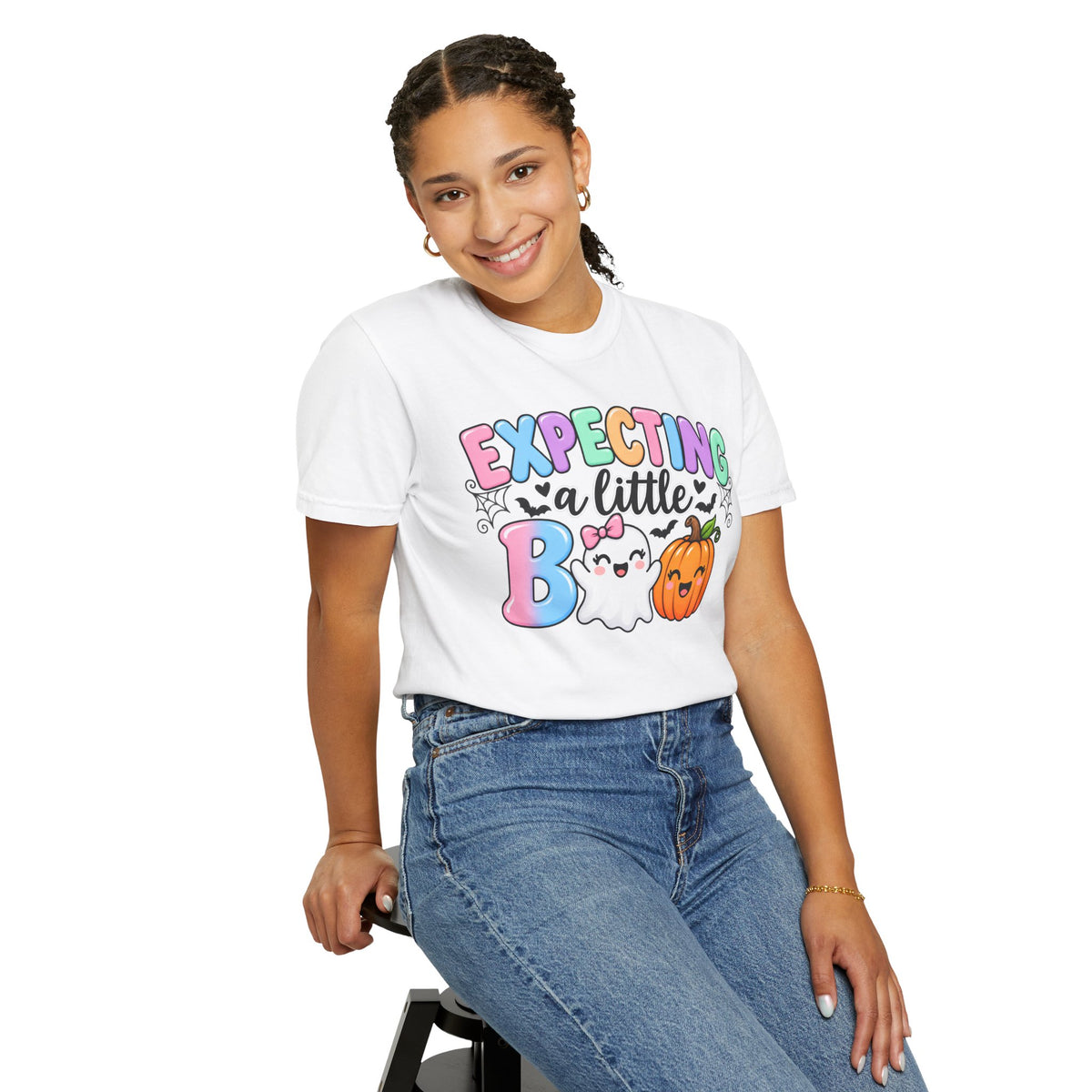 Expecting a Little Boo Maternity T-Shirt — Cute Halloween Pregnancy Tee
