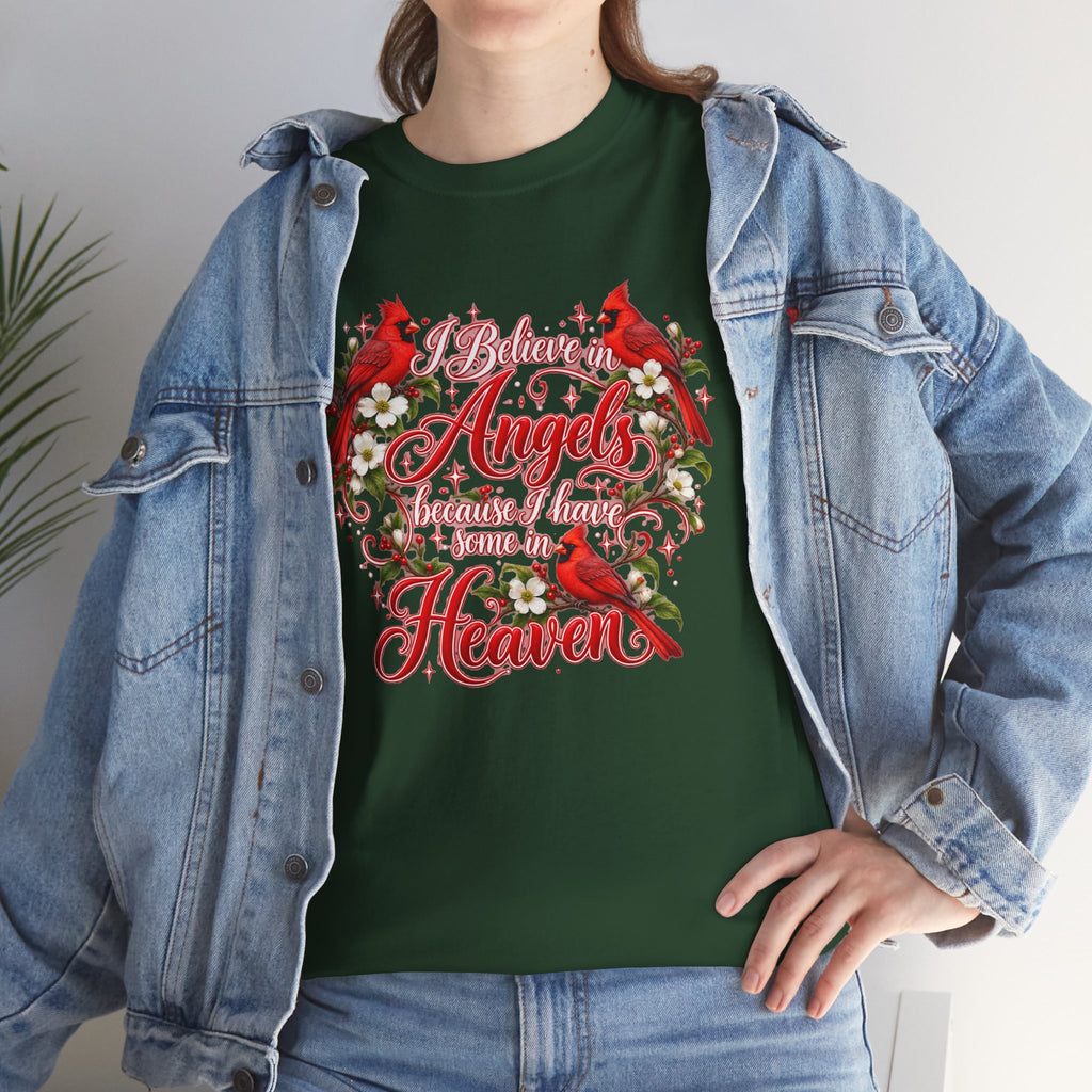 Angels from Heaven Cardinal Christmas T-Shirt