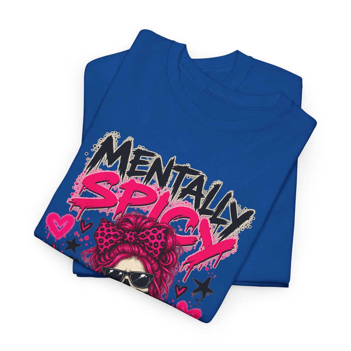 Mentally Spicy Skeleton Graphic T-Shirt