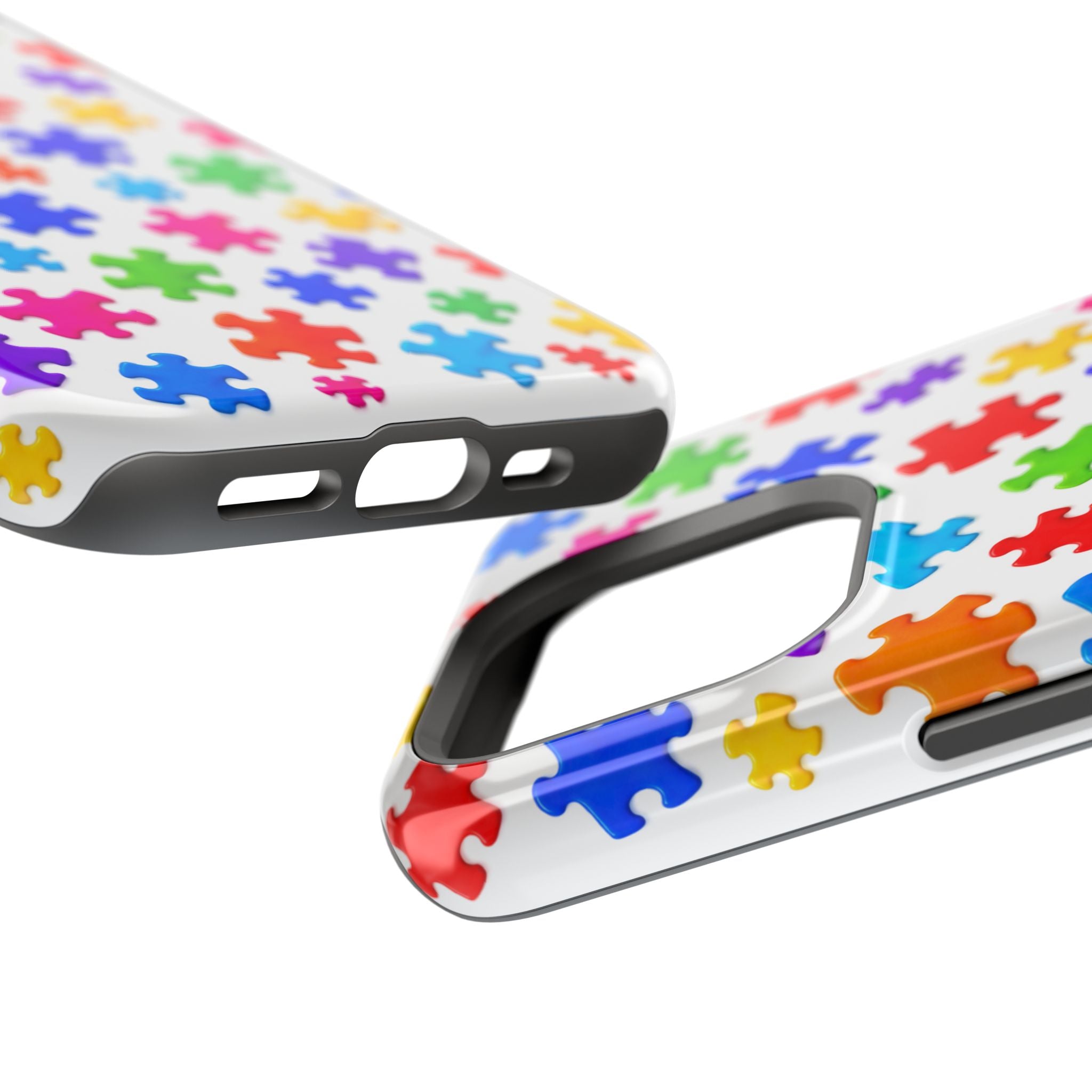 Autism Puzzle Pattern Magnetic Impact-Resistant Phone Case