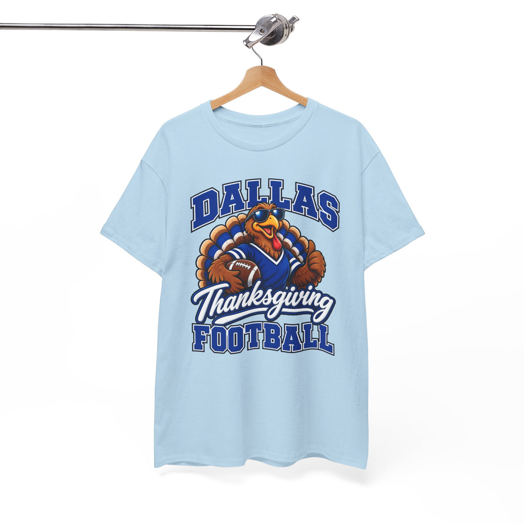 Dallas Thanksgiving Football T-Shirt — Turkey Mascot Game Day Tee