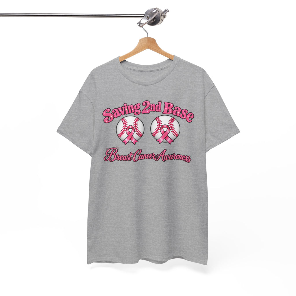 Saving 2nd Base Breast Cancer Awareness T-Shirt