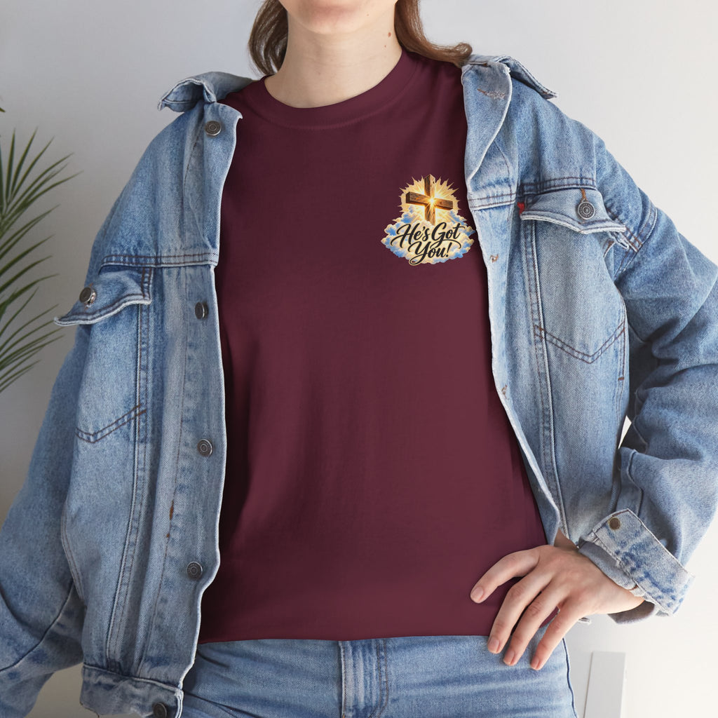 Don't Overthink It He's Got You Tee — Christian Cross Inspirational T‑Shirt