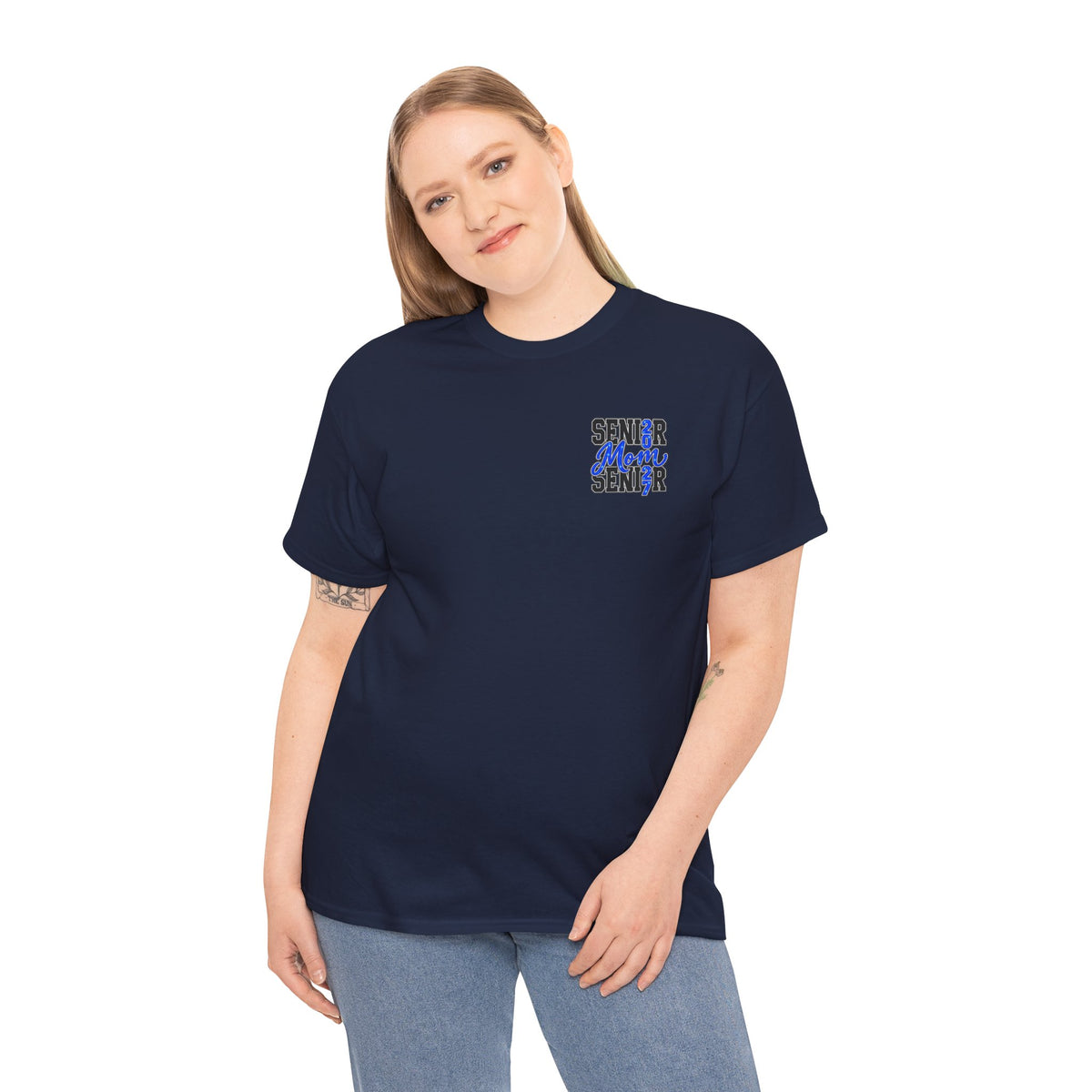Senior Mom 2027 T-Shirt — Back Print Proud Senior Parent Tee