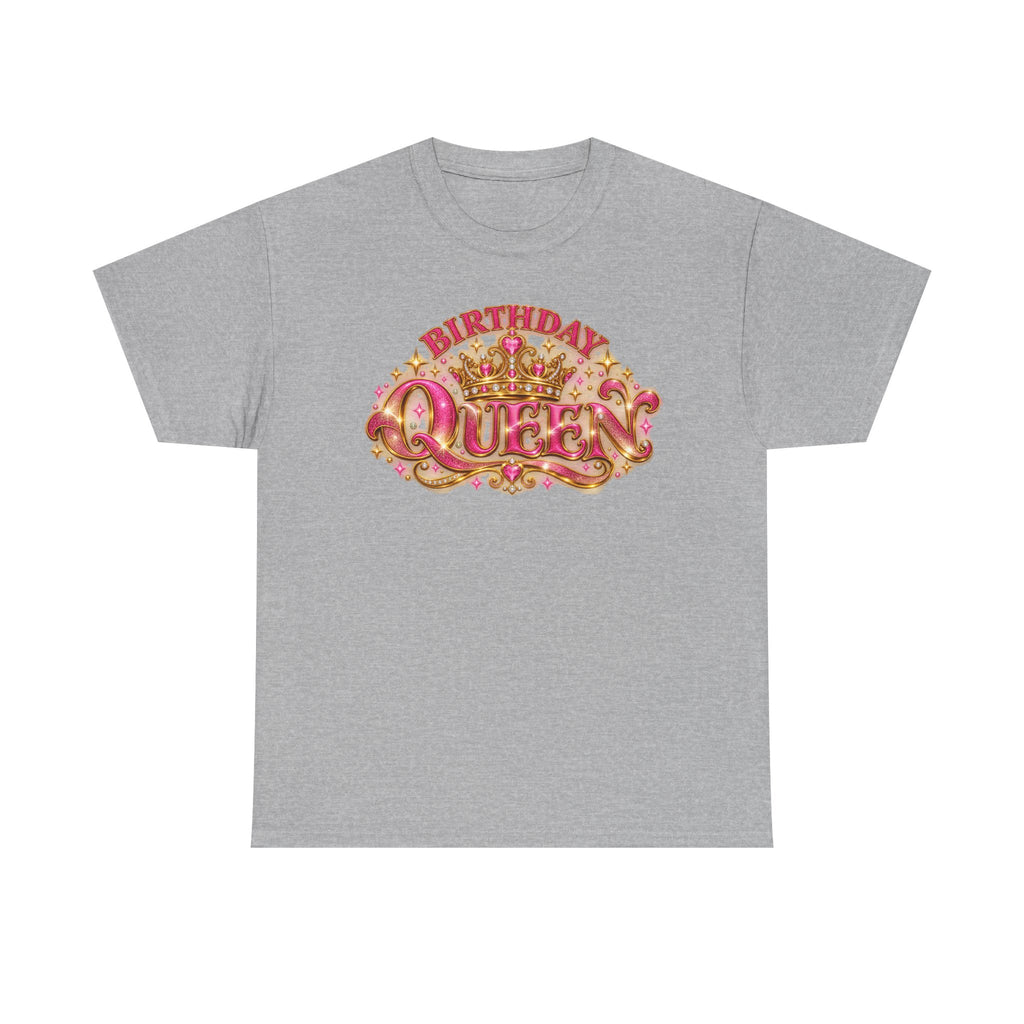 Birthday Queen Graphic T-Shirt | Pink & Gold Crown