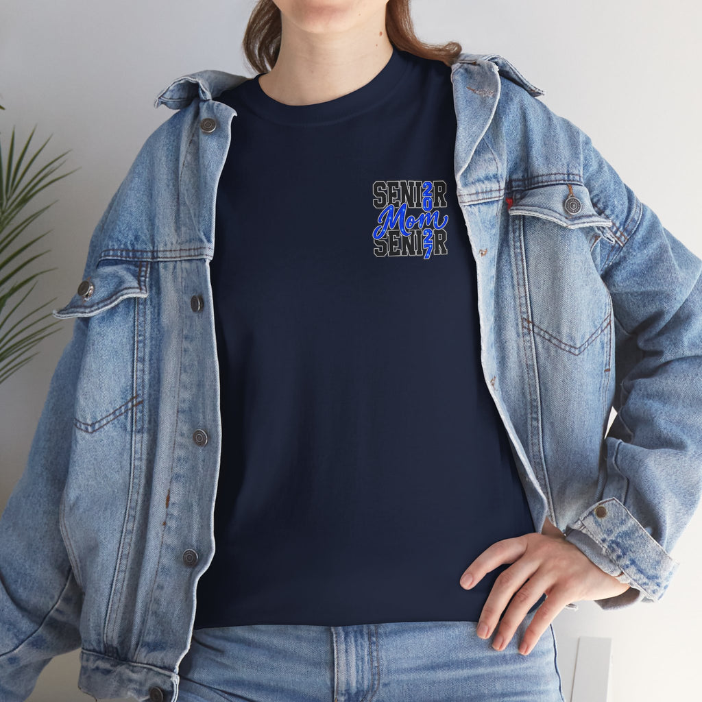 Senior Mom 2027 T-Shirt — Back Print Proud Senior Parent Tee