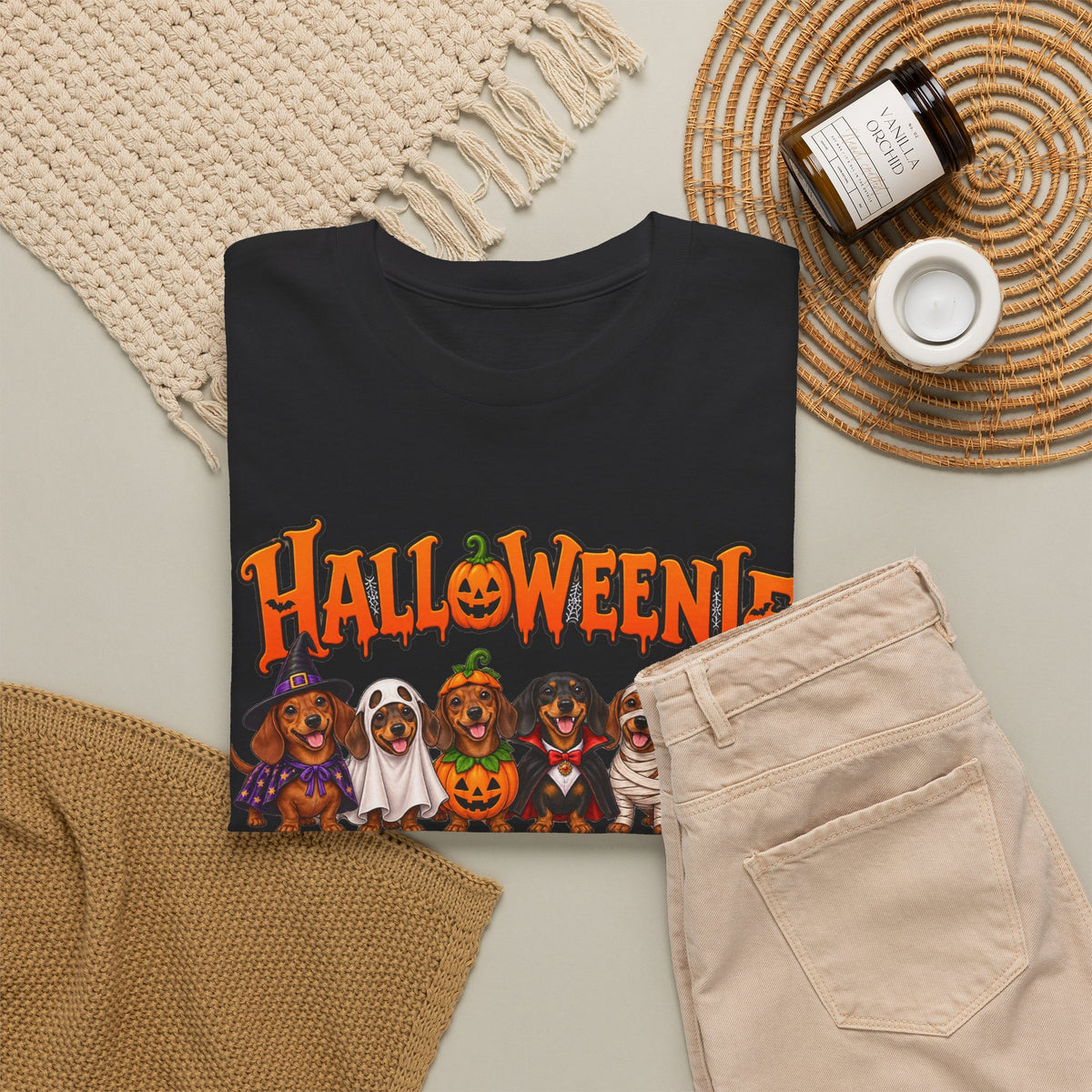Halloweenie Dachshund T-Shirt | Halloween Dog Graphic