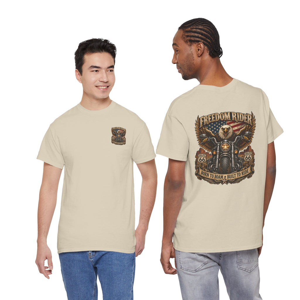 Freedom Rider Motorcycle T‑Shirt — Born to Roam Vintage Biker Tee
