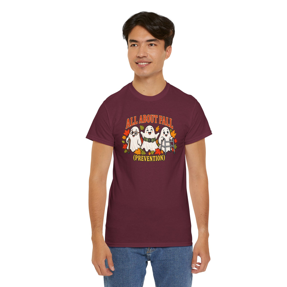 All About Fall (Prevention) Ghost Tee — Cute Halloween Autumn T-Shirt