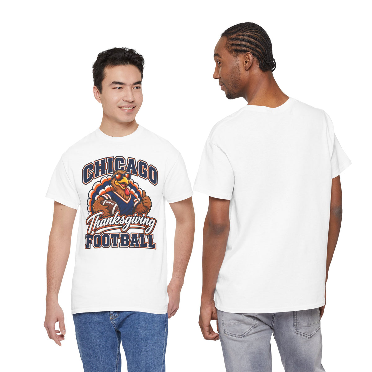 Chicago Thanksgiving Football T-Shirt — Turkey Mascot Game Day Tee