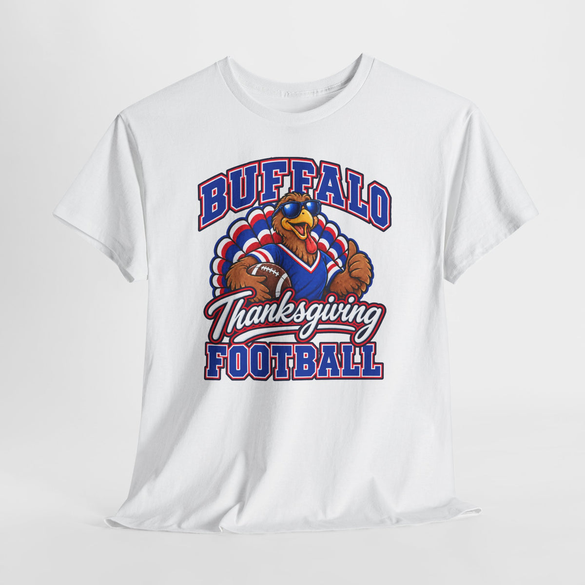 Buffalo Thanksgiving Football T-Shirt — Turkey Mascot Game Day Tee