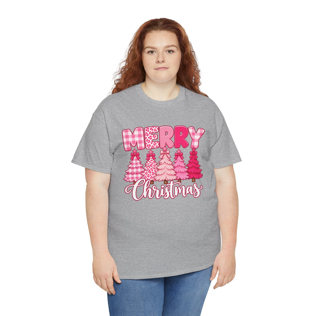 Merry Christmas Pink Christmas Tree T-Shirt