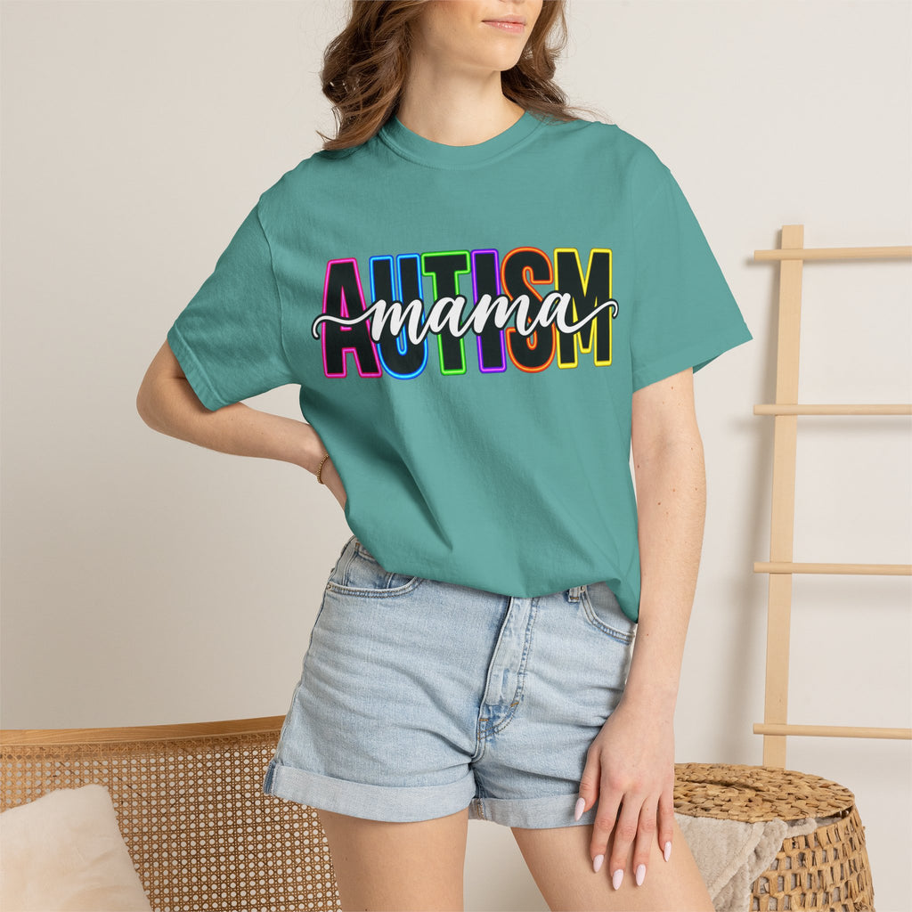 Autism Mama T-Shirt — Colorful Pride Support Tee for Moms