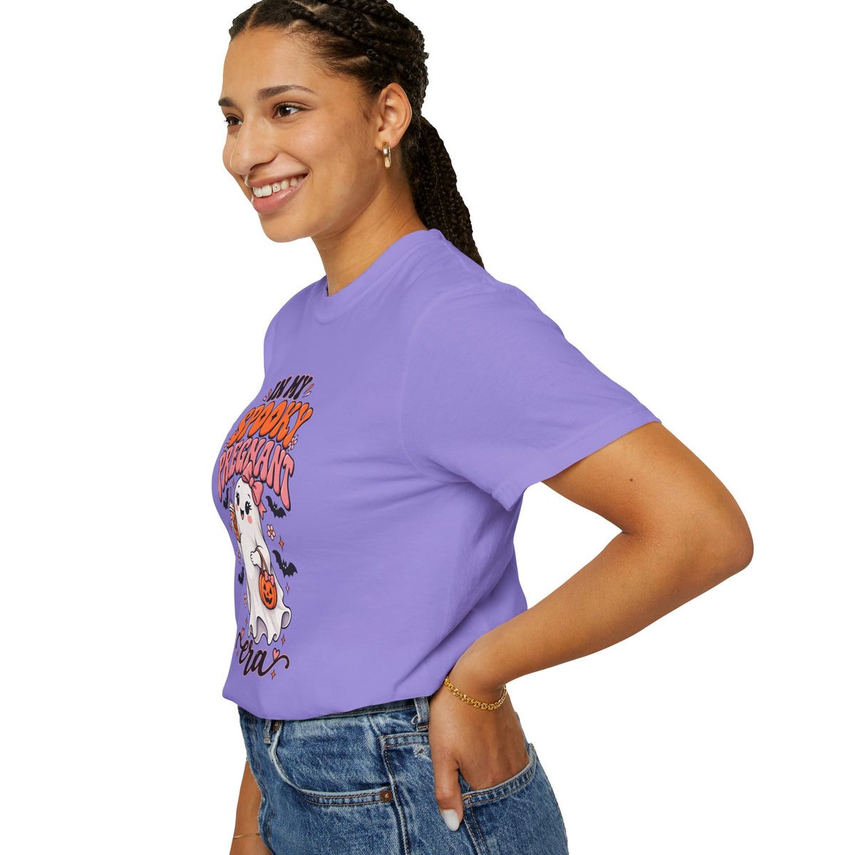 Pregnant Halloween T-Shirt — "In My Spooky Pregnant Era" Cute Ghost Maternity Tee