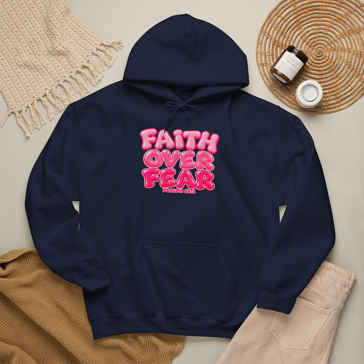 Faith Over Fear Inspirational Hoodie