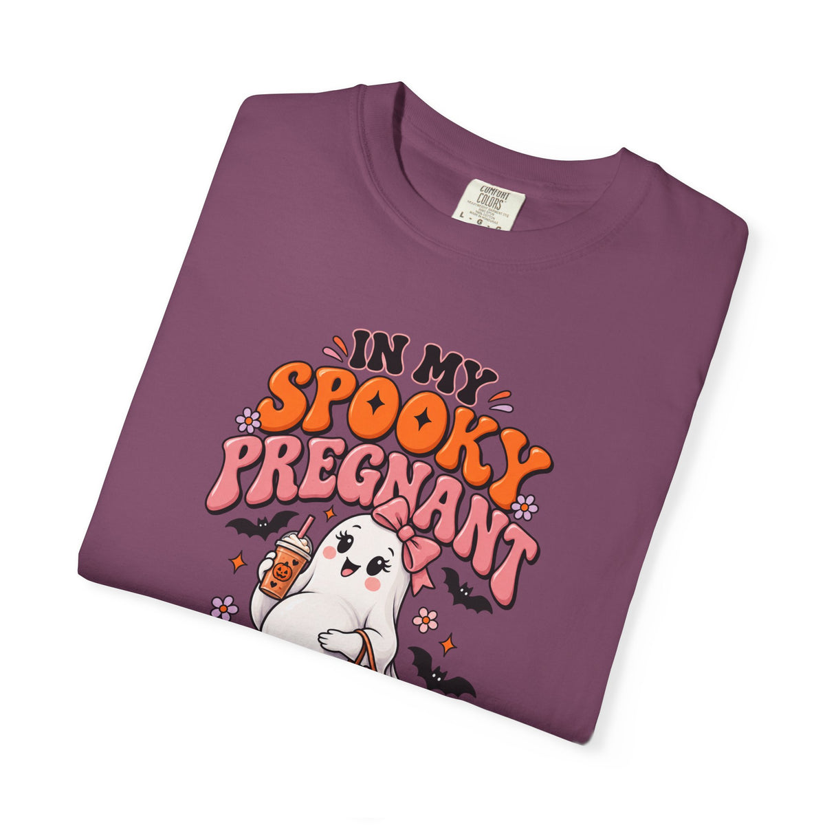 Pregnant Halloween T-Shirt — "In My Spooky Pregnant Era" Cute Ghost Maternity Tee