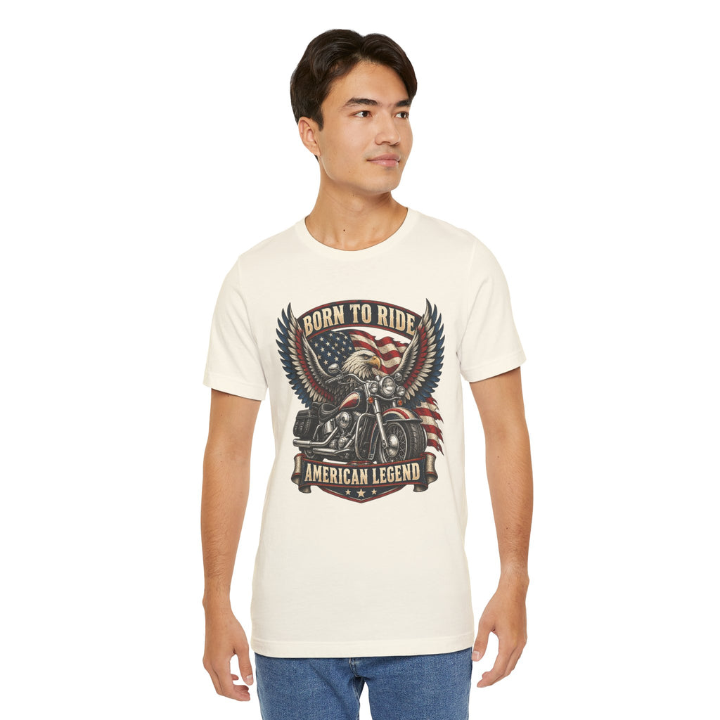 Born to Ride Eagle Motorcycle Tee — American Legend Patriotic T-Shirt