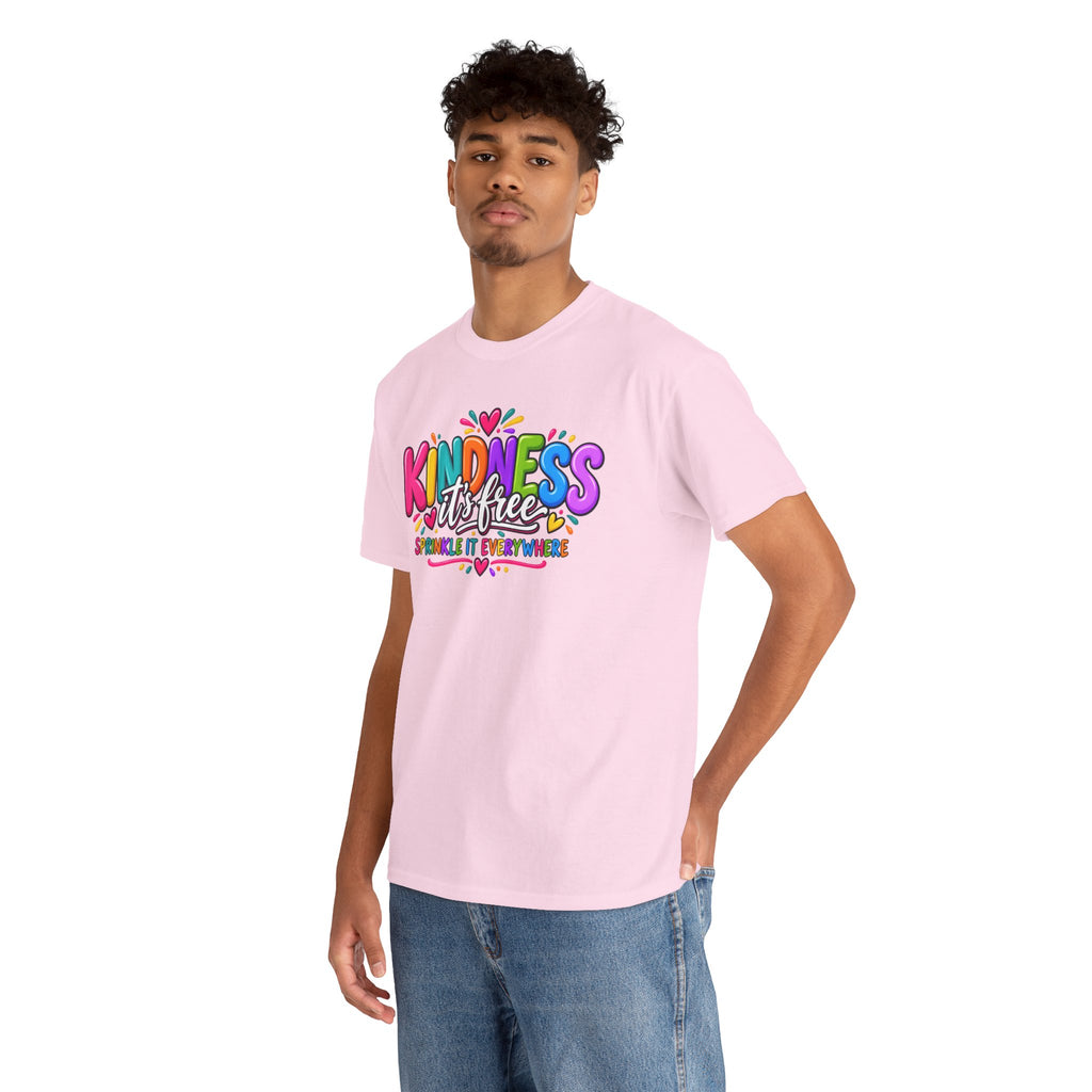 Kindness Is Free Rainbow Tee — Cute Positive Message T-Shirt