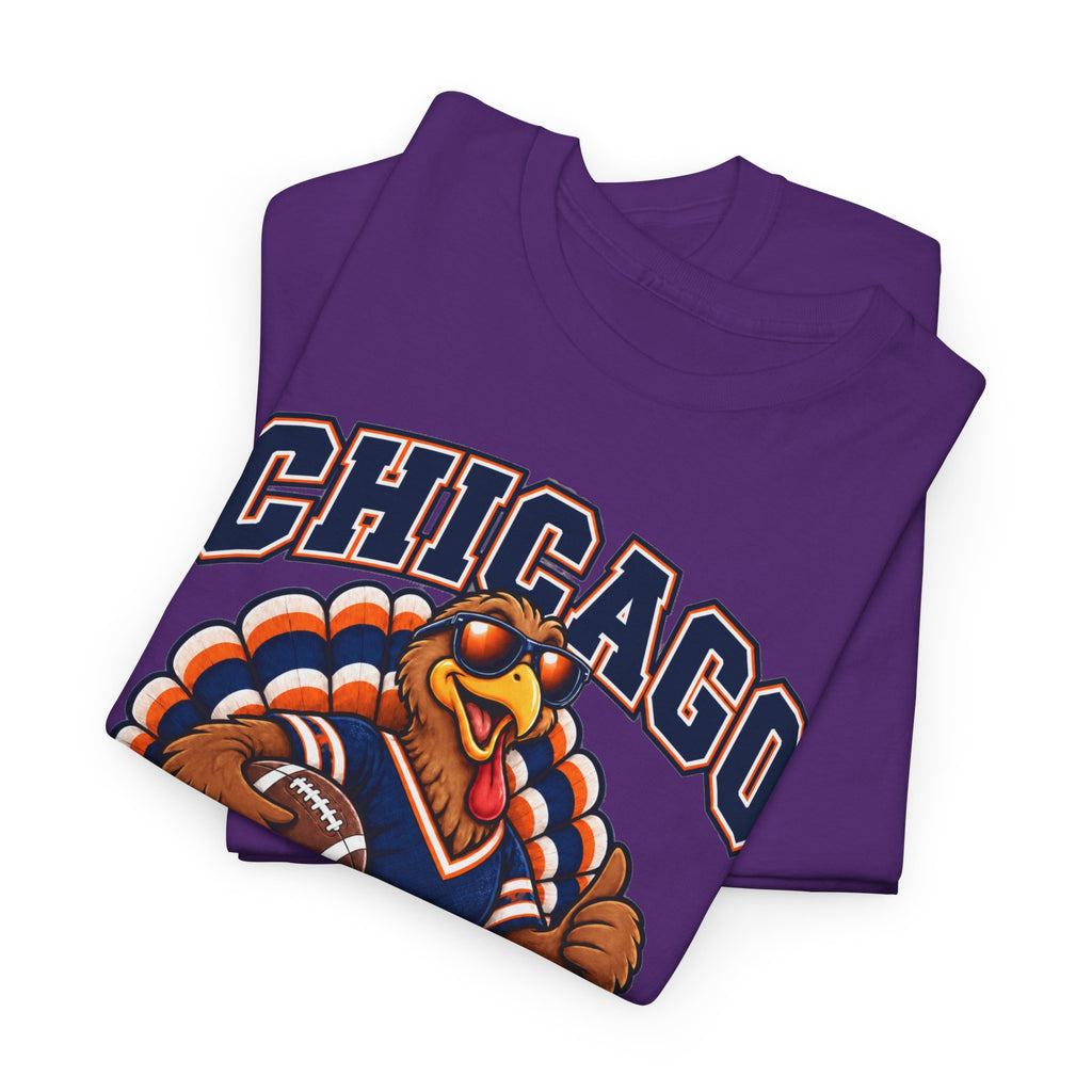 Chicago Thanksgiving Football T-Shirt — Turkey Mascot Game Day Tee