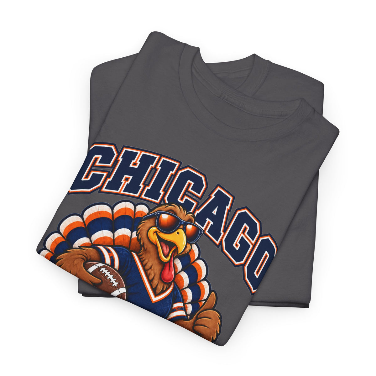 Chicago Thanksgiving Football T-Shirt — Turkey Mascot Game Day Tee